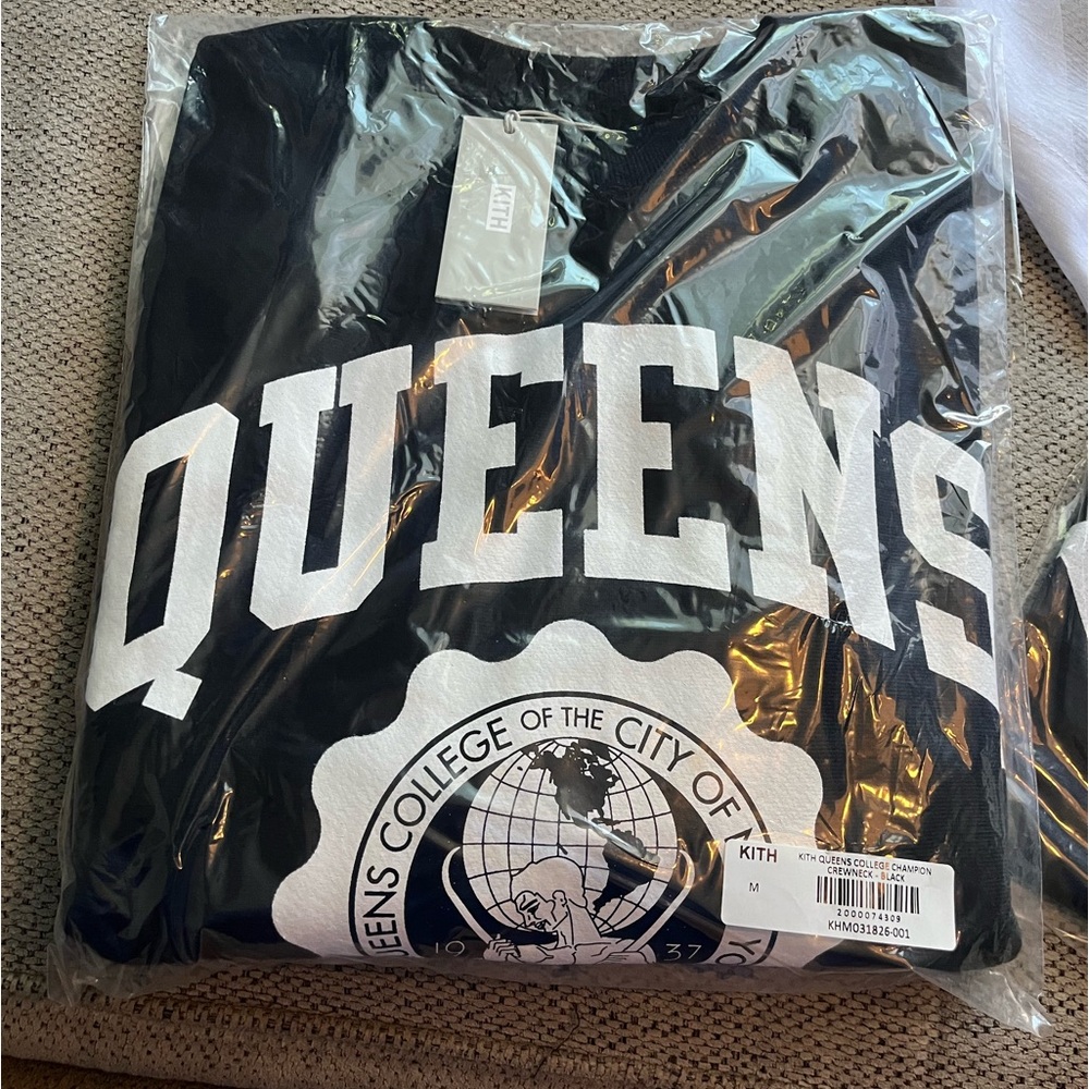 KITH X CUNY QUEENS COLLEGE CHAMPION CREW NECK SWEATER MEDIUM